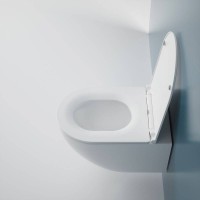 Подвесной унитаз Esbano Fortex-53T безободковый белый, смыв Торнадо