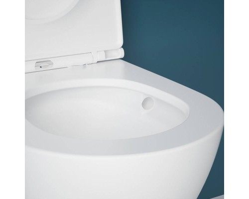 Подвесной унитаз Esbano Fortex-53T безободковый белый, смыв Торнадо