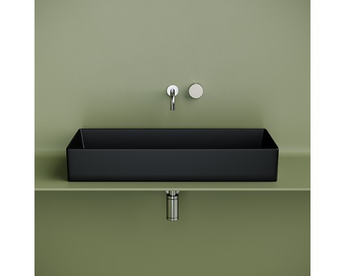 Раковина накладная Ceramicanova 801x361x130, черный матовый
