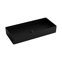 Раковина накладная Ceramicanova 801x361x130, черный матовый