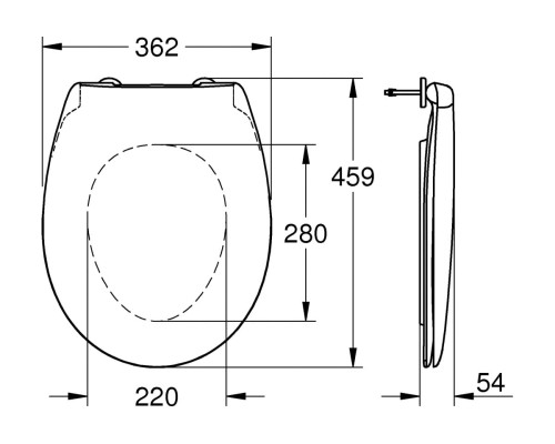 Крышка-сиденье Grohe Bau Ceramic с микролифтом 39493000