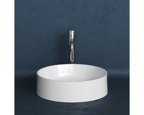 Накладная раковина-чаша из искусственного камня Monblan Ada 440x440 цвет белый матовый