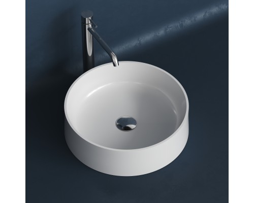 Накладная раковина-чаша из искусственного камня Monblan Ada 440x440 цвет белый матовый