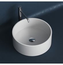 Накладная раковина-чаша из искусственного камня Monblan Rosa 400x400 белая матовая