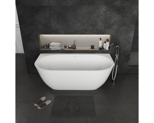 Ванна из искусственного камня MonBlan Via 169x87 белый матовый