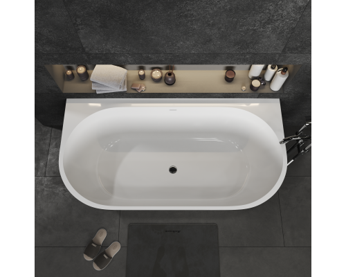 Ванна из искусственного камня MonBlan Via 169x87 белый матовый