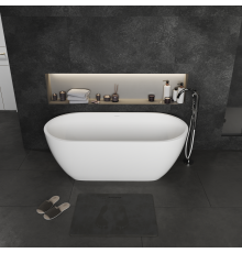 Ванна из искусственного камня MonBlan Volha 160x76x58 белый глянец