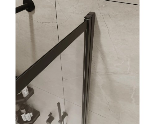 Стеклянная штора на ванну RX15090CBL-21 Reflexion 150х90см Slider закаленное стекло