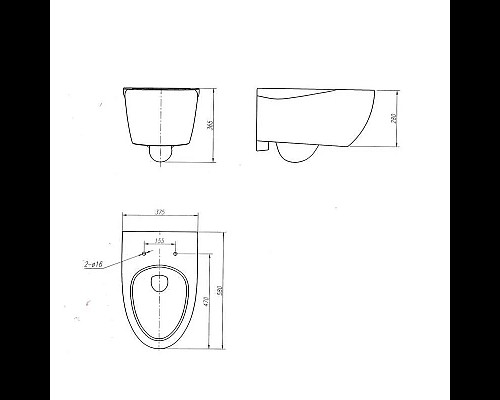 Подвесной унитаз Arrow AHB2162H белый
