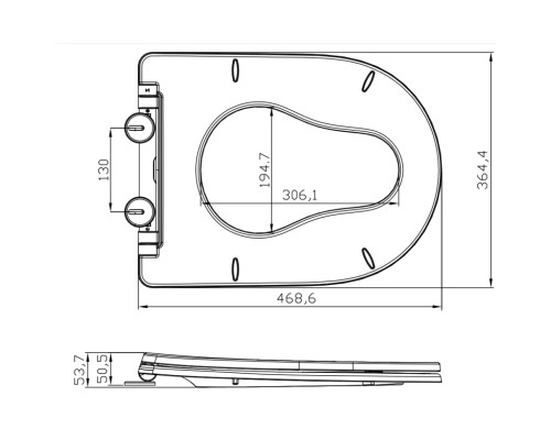 Сиденье с крышкой PP микролифт Arrow PG017-ZPA белый