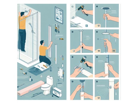 Как установить душевую стойку в ванной