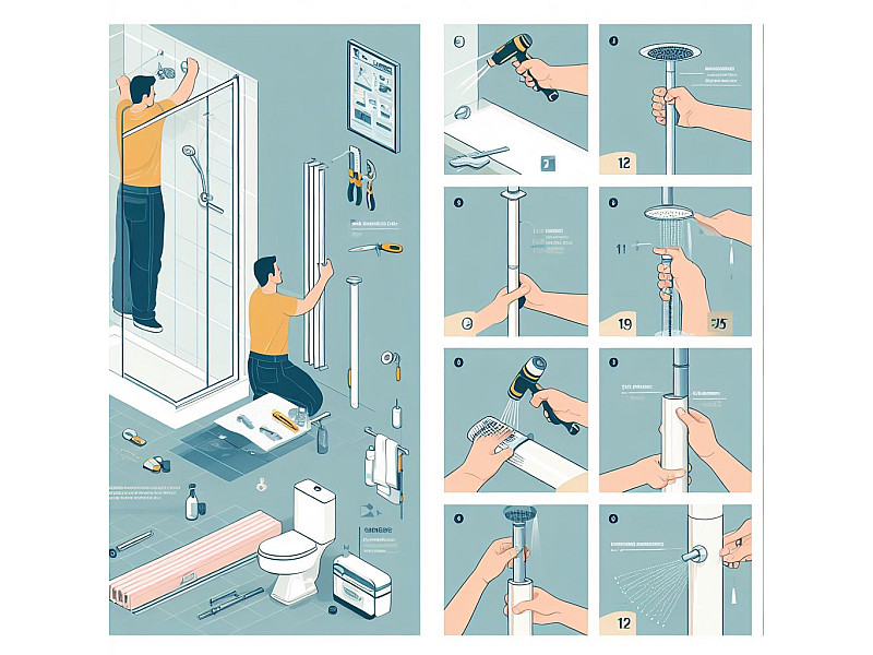 Как закрепить стойку для душа в ванной комнате