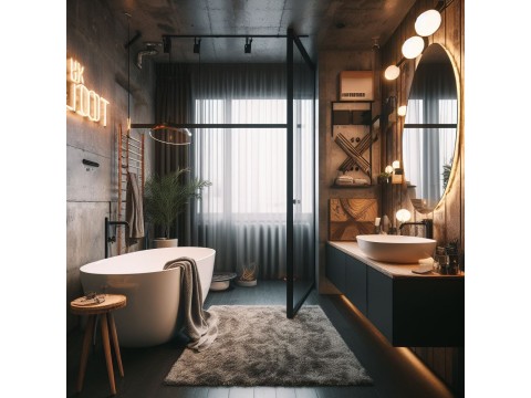 Как сделать ванную в стиле Лофт