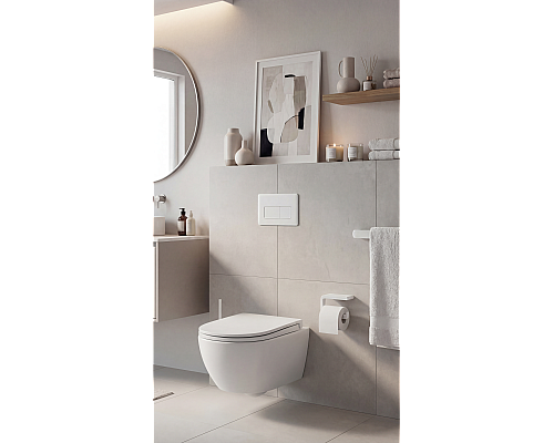 Инсталляция для унитаза Charus City CR.200.12.01 с кнопкой смыва белый матовый