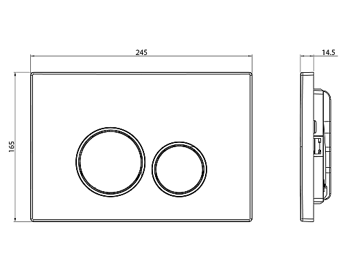 Клавиша для инсталляции CHARUS Spazio FP.330.51.01, матовое золото