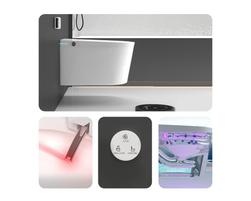 Подвесной унитаз биде Huafon Хуафон AB009 электронный 