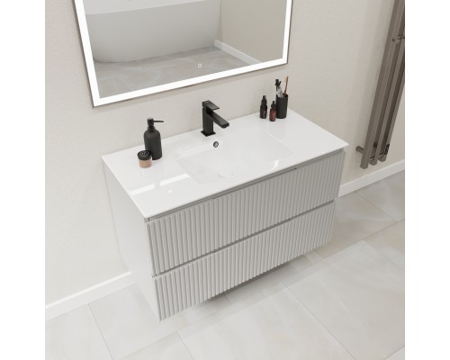 Тумба подвесная Monblan Bruno 95 Светло-серый