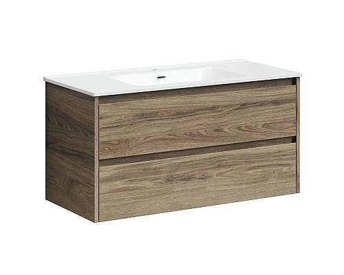 Тумба под раковину SANCOS Libra 990х450х500, c двумя ящиками, дуб чарльстон