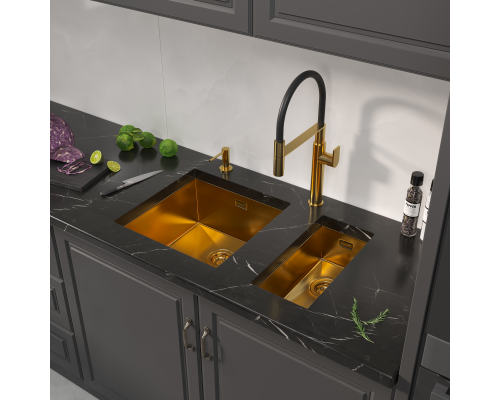 Кухонная мойка Reflexion Como RX2044GD брашированное золото