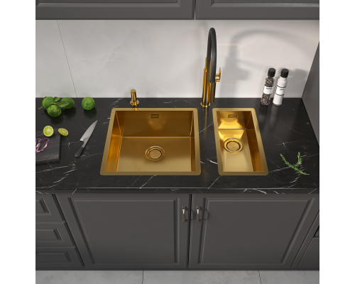 Кухонная мойка Reflexion Como RX2044GD брашированное золото
