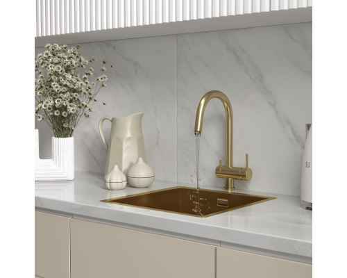 Кухонная мойка Reflexion Como RX2044GD брашированное золото
