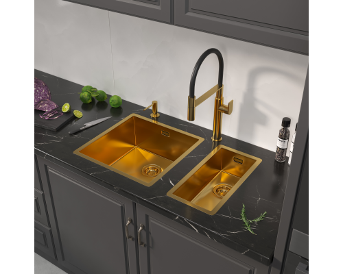 Кухонная мойка Reflexion Como RX2044GD брашированное золото