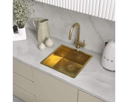 Кухонная мойка Reflexion Como RX2044GD брашированное золото