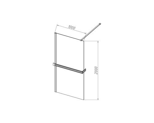Душевая перегородка Vincea Walk-In HR VSW-4HR100CLG, 100x200, брашированное золото