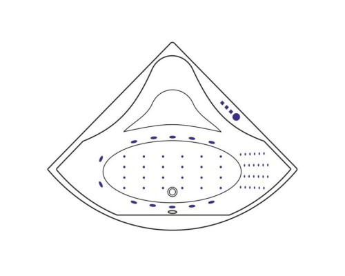 Ванна гидромассажная EXCELLENT Glamour 150x150 NANO золото