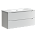 Тумба под раковину SANCOS Norma 2.0 990х450х500, c двумя ящиками, белый глянец