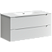 Тумба под раковину SANCOS Norma 2.0 990х450х500, c двумя ящиками, белый глянец