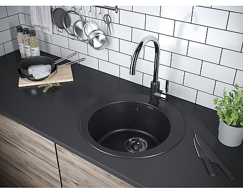 Мойка для кухни кварцевая Paulmark Gelegen PM404800-BL Мойка для кухни кварцевая Paulmark Gelegen PM404800-BL