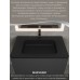 Раковина для ванной кварцевая Uperwood Lagoon Quartz 80х48х14,2 см, черная матовая, уголь