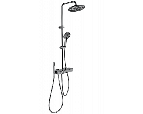 Душевая система с термостатом Wonzon&Woghand, Темный графит