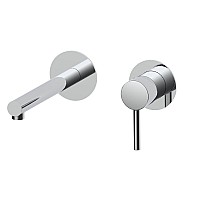 Встраиваемый в стену однорычажный смеситель для раковины AQG Stick, хром