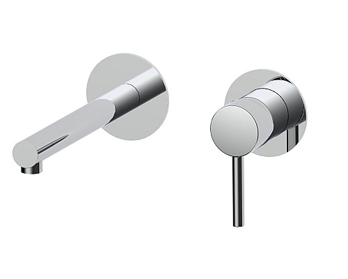 Встраиваемый в стену однорычажный смеситель для раковины AQG Stick, хром