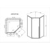 Душевой уголок Vincea Penta VSP-3P10CLGM, 100x100, вороненая сталь, стекло прозрачное