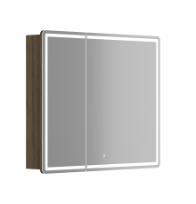 Зеркальный шкаф SANCOS Mirror 890x150х740 мм, с LED подсветкой, дуб чарльстон MI90ECH