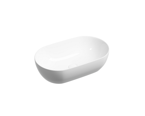 Раковина Ceramicanova Твист (Twist) накладная овальной формы 500x300x140 белый