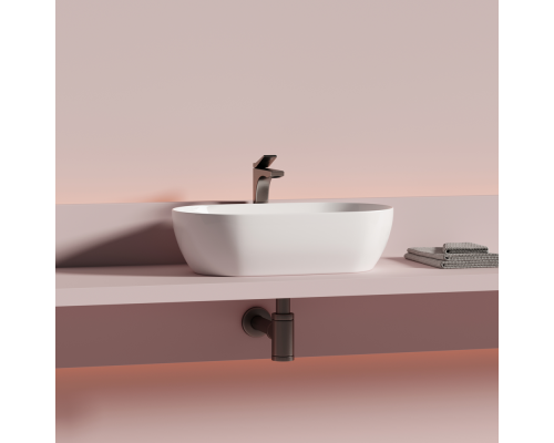 Раковина Ceramicanova Твист (Twist) накладная овальной формы 500x300x140 белый