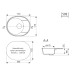 Кухонная мойка из искусственного камня Uperwood ECON UPD-107-004, овальная, черная матовая