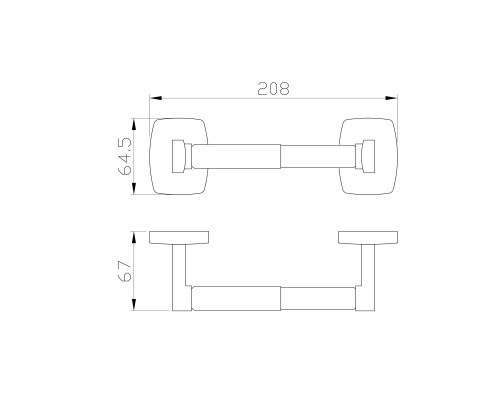 Держатель для туалетной бумаги без крышки Wonzon&Woghand, Хром