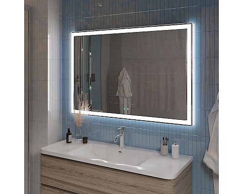 Зеркало BelBagno 120 SPC-GRT-1200-800-LED-TCH-SND с подсветкой с голосовым управлением и подогревом Зеркало BelBagno 120 SPC-GRT-1200-800-LED-TCH-SND с подсветкой с голосовым управлением и подогревом