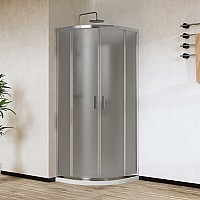 Душевой уголок Vincea City VSQ-5CT800MT, 800x800, хром, стекло текстурное