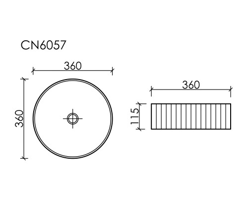 Раковина-чаша накладная Ceramicanova Element 360x360x115
