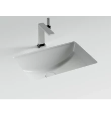 Раковина встраиваемая снизу Ceramicanova Эра 520x370x210, с отверстием слива - перелива, белый