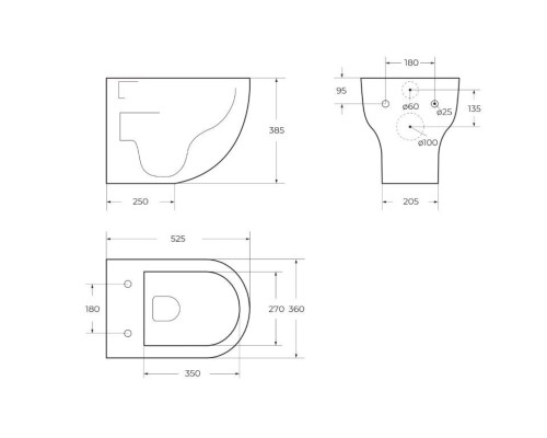 Унитаз BelBagno Onda BB066CHR подвесной без сиденья