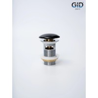 Черный керамический донный клапан Gid BL100-1 72202k с переливом