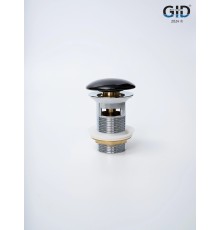 Черный керамический донный клапан Gid BL100-1 72202k с переливом