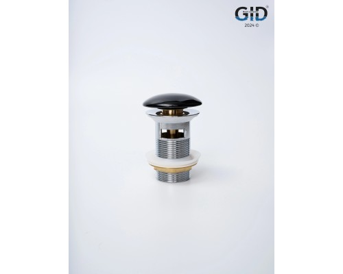 Черный керамический донный клапан Gid BL100-1 72202k с переливом